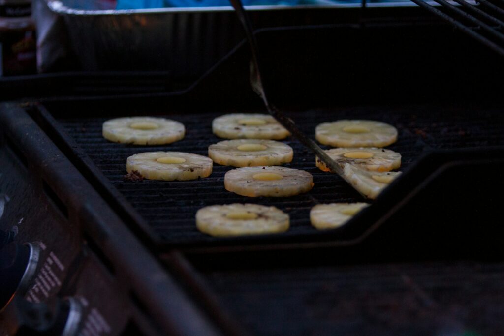 barbecued pineapple