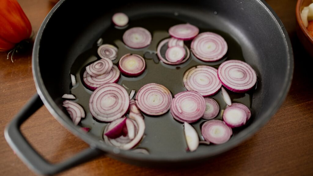 Caramelizing onions